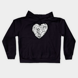 Floral Heart Doodle Kids Hoodie